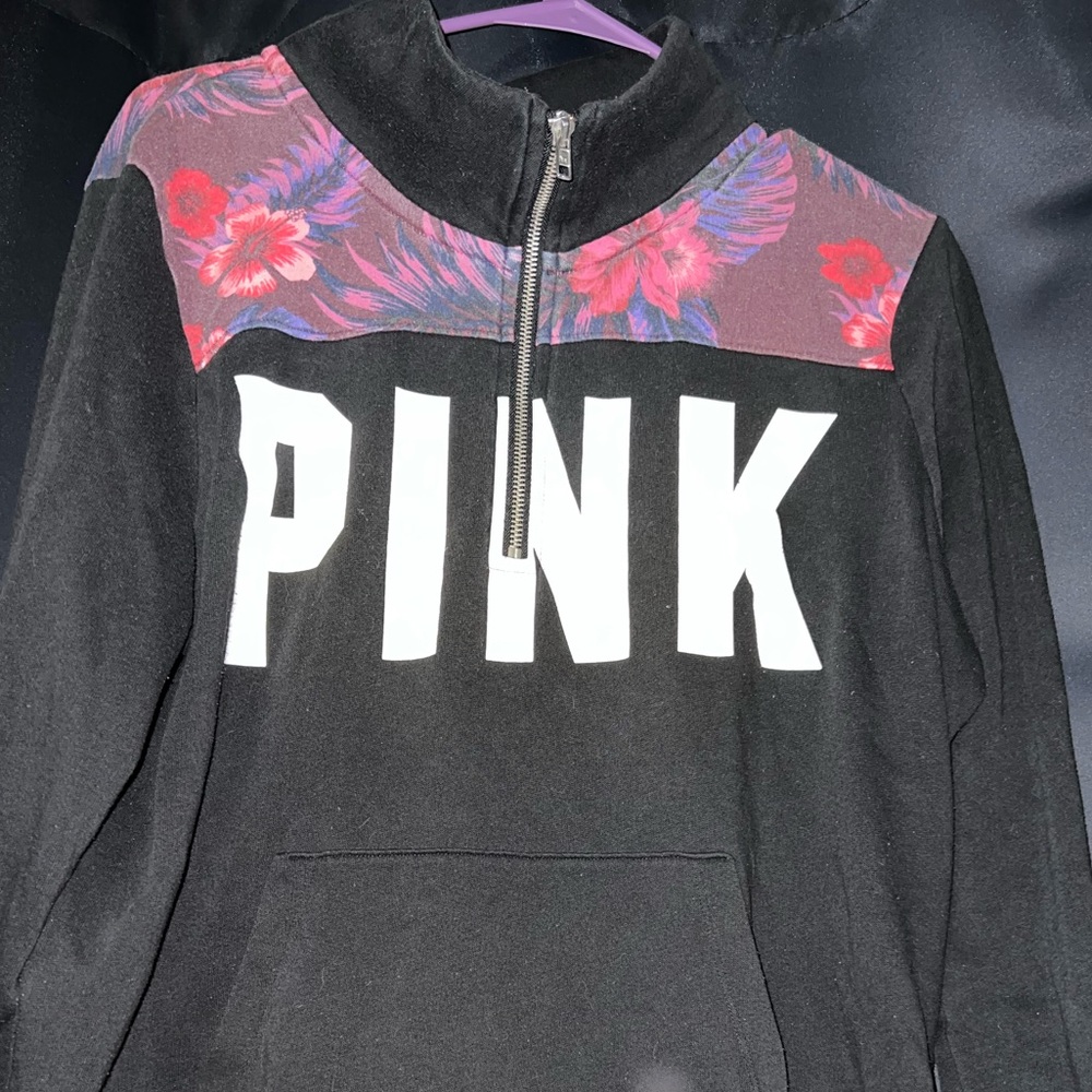 PINK quarter zip sweater